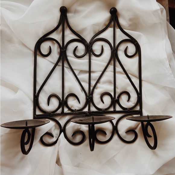 Other - Gothic Wrought Iron Candle Holder